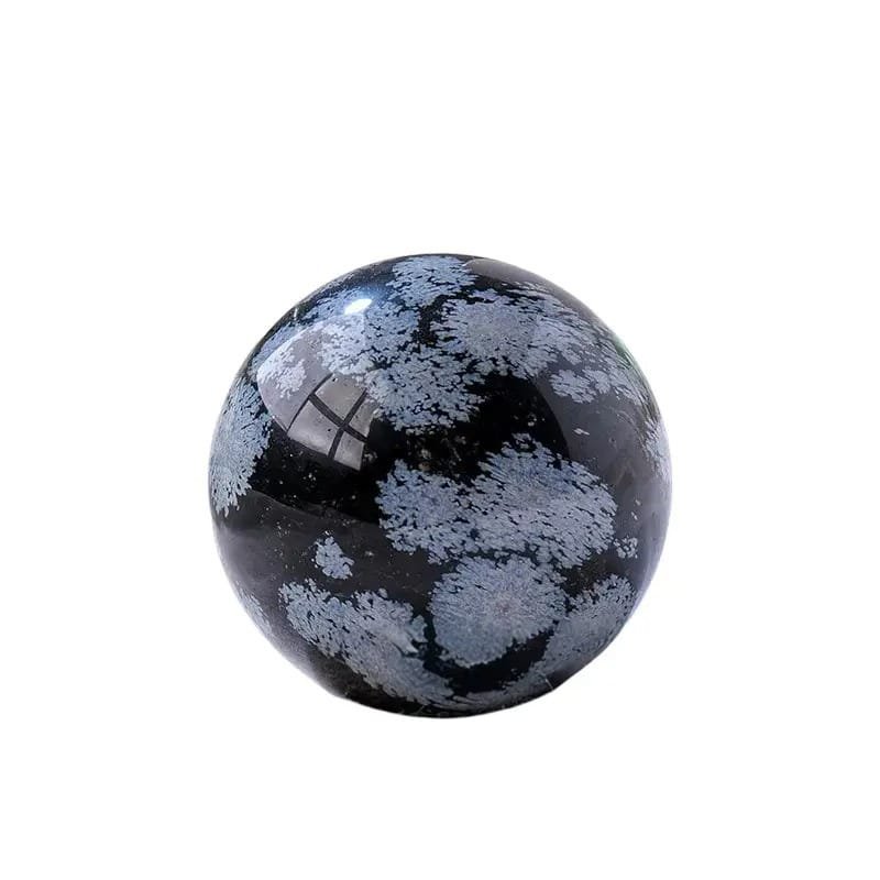 Natural Snowflake Obsidian Sphere with Stand Wholesale 2.36 in (6 cm)