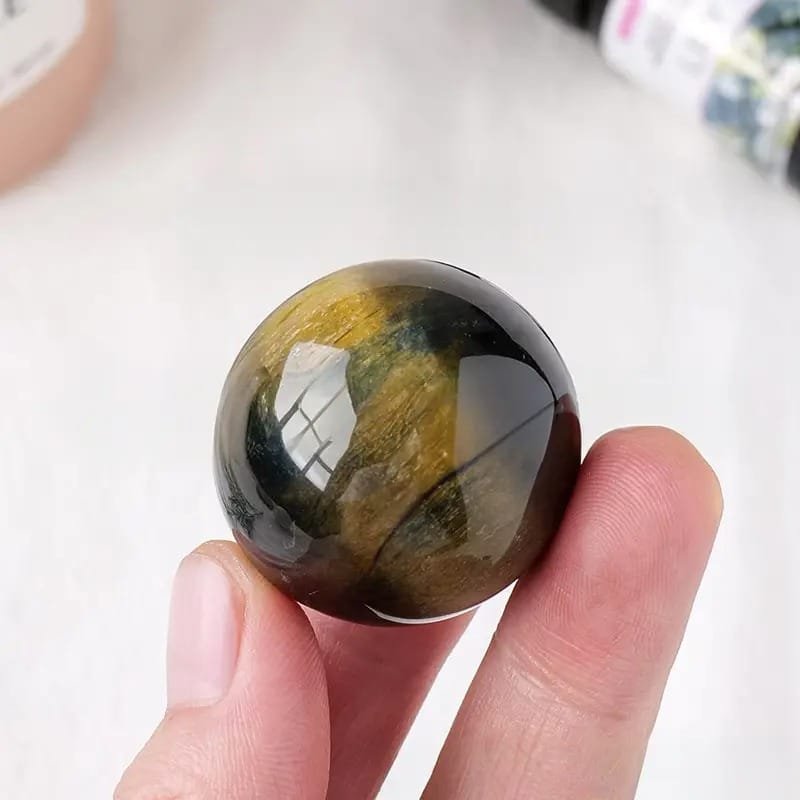 Natural Blue Tiger’s Eye Sphere Wholesale 1.10-1.26 in (2.8-3.2 cm)