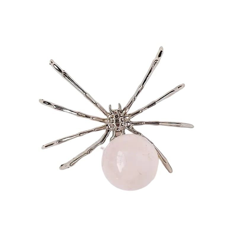 Rose Quartz Spider Carving 0.79 in