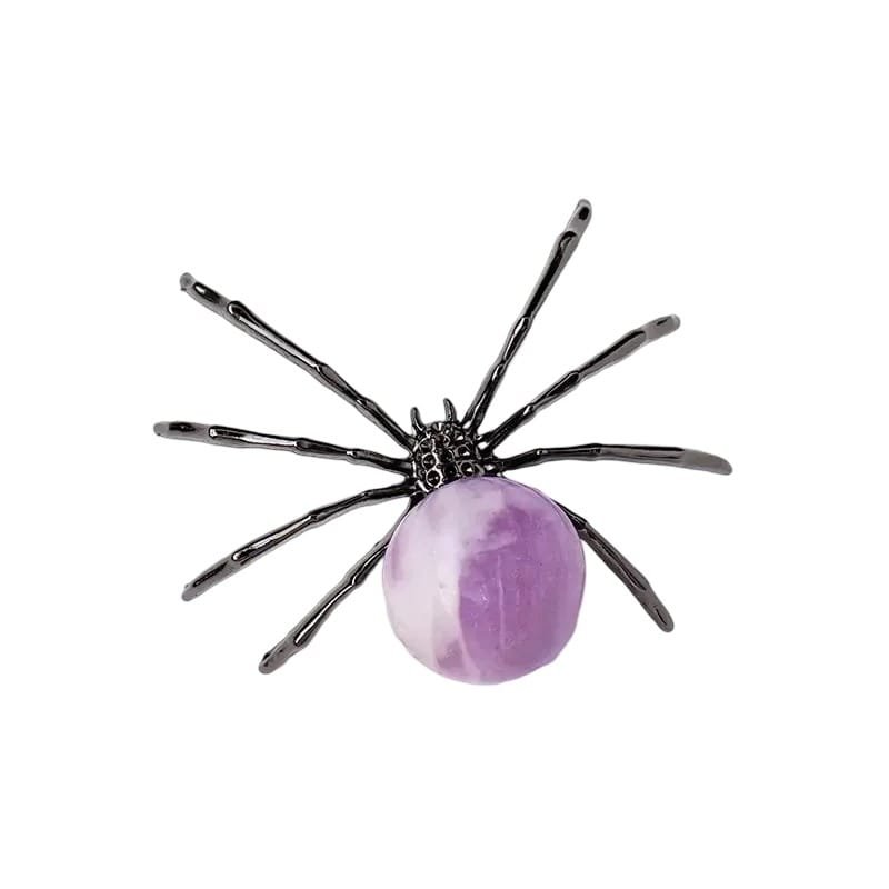 Lepidolite Spider Carving 0.79 in