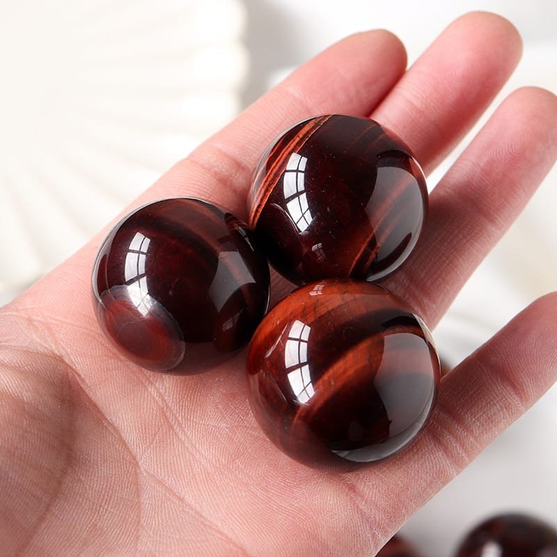 Natural Red Tiger's Eye Sphere Wholesale 1.18 in (3 cm) - 2