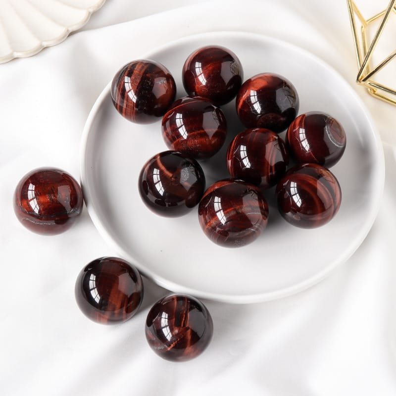 Natural Red Tiger's Eye Sphere Wholesale 1.18 in (3 cm) - 3