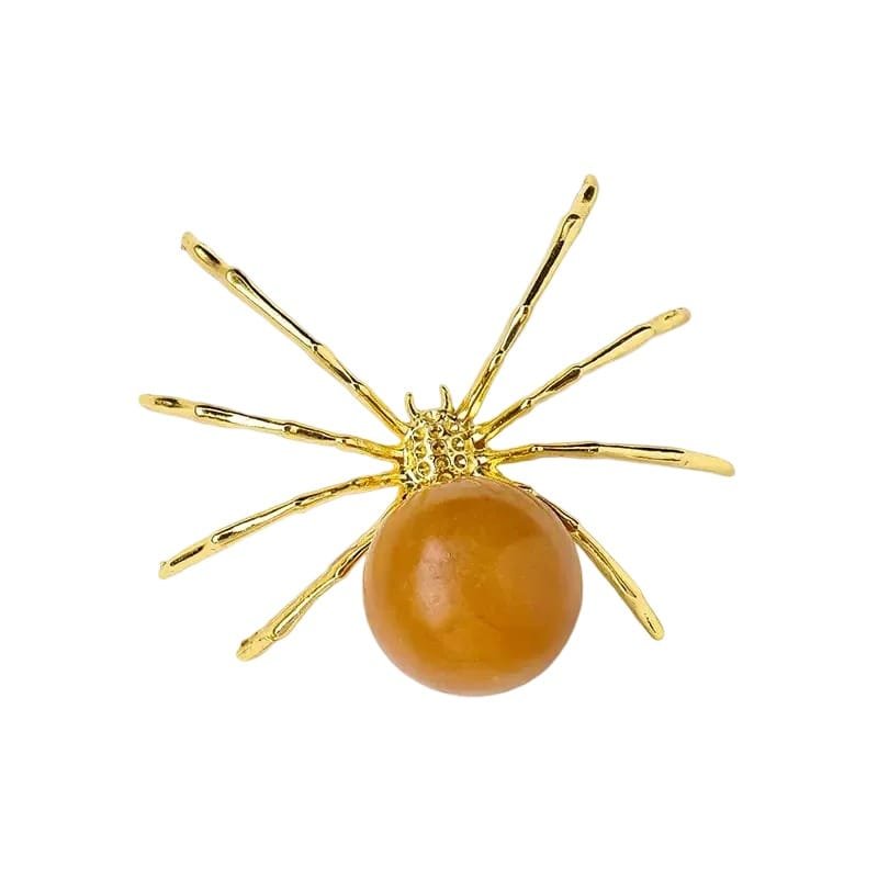 Red Agate Spider Carving 0.79 in