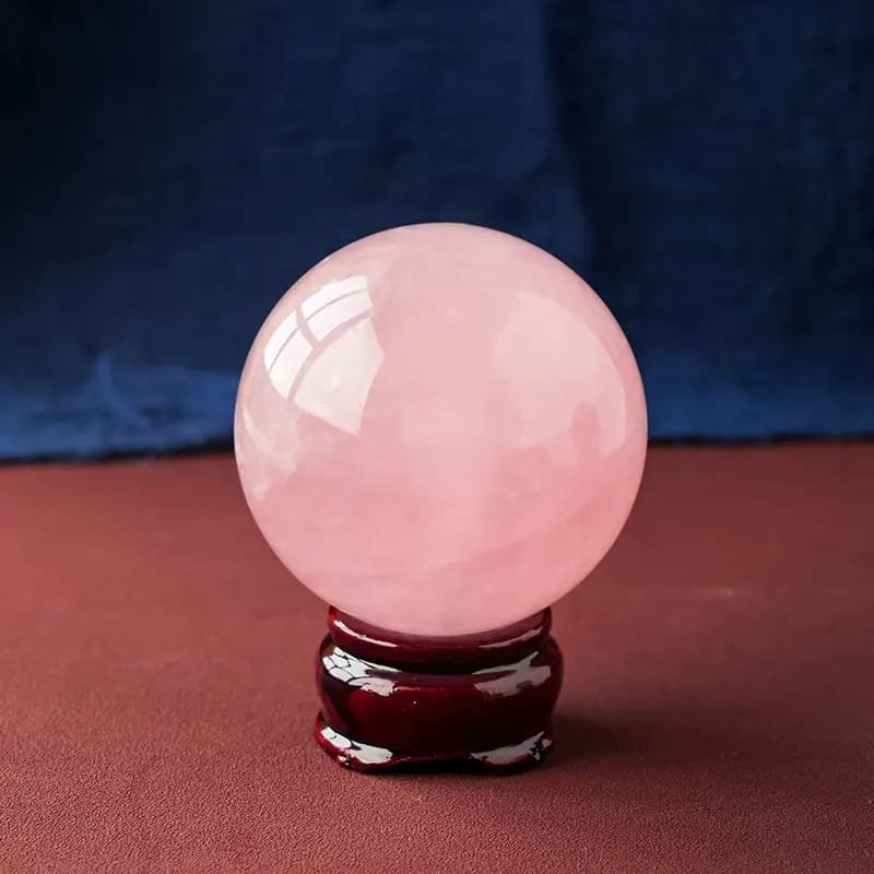 6 Sizes of High Quality Pink  Rose Quartz Crystal Sphere Balls with Base Wholesale