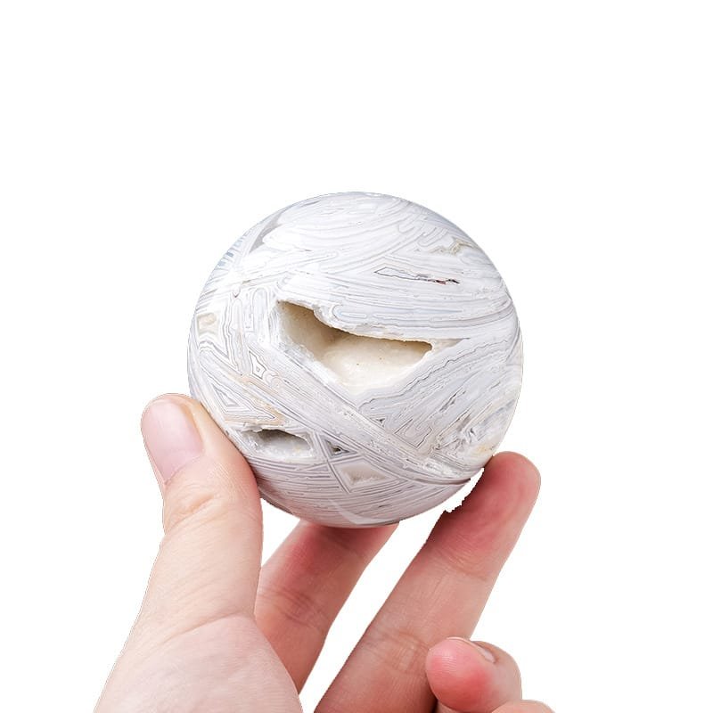 6 Sizes of White  Agate Crystal Sphere Balls Wholesale