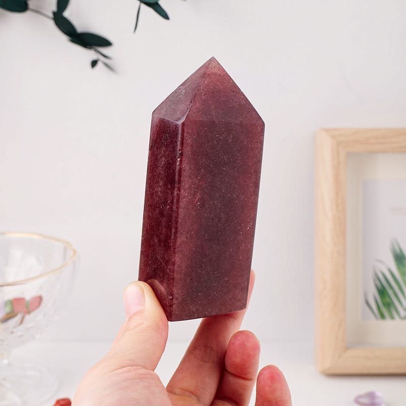Red Strawberry Quartz 4-Sided Crystal Tower Wholesale