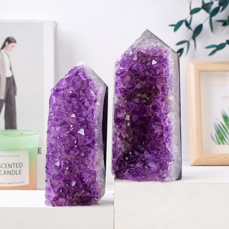 Natural Uruguay Amethyst Cluster Tower Wholesale 1.97-8.27 in (5-21 cm) - 1