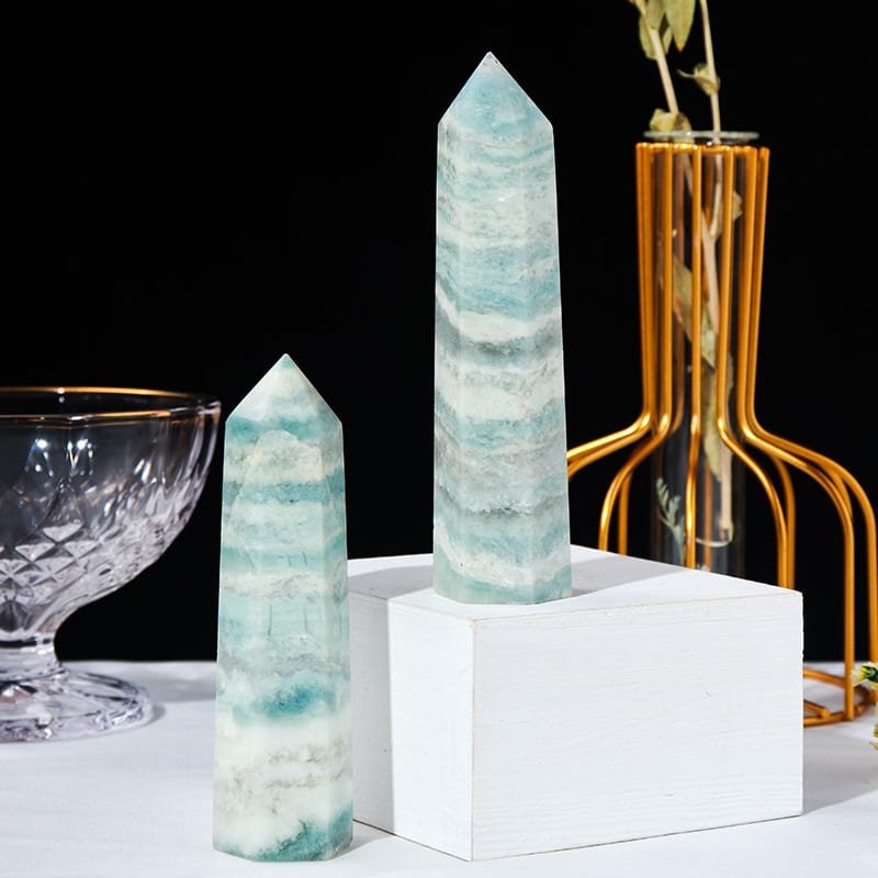 2 Sizes of Blue Sodalite Hackmanite Crystal Tower Wholesale