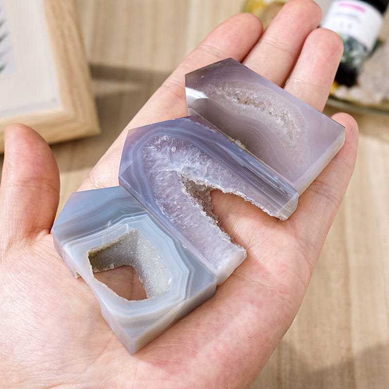2 Sizes of Druzy Agate 4-sided Crystal Tower Geode Wholesale