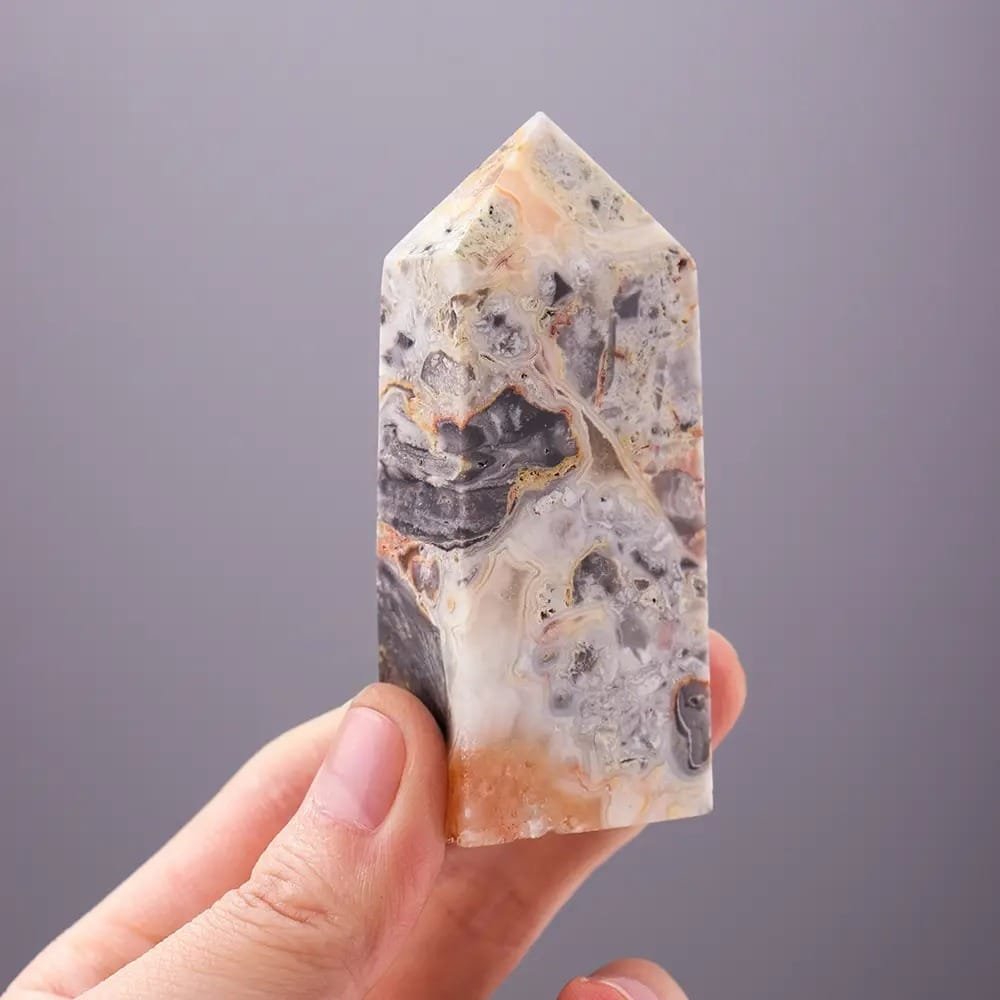 2 Sizes of Colorful Agate 4-Sided Crystal Tower Wholesale