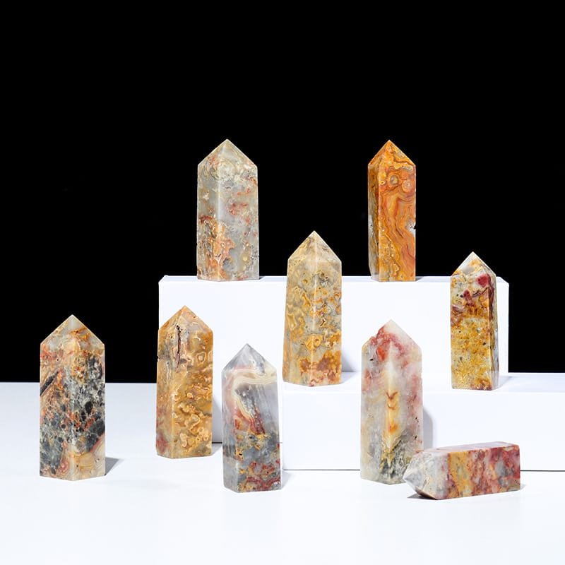 2 Sizes of Colorful Crazy Agate Crystal Tower Wholesale