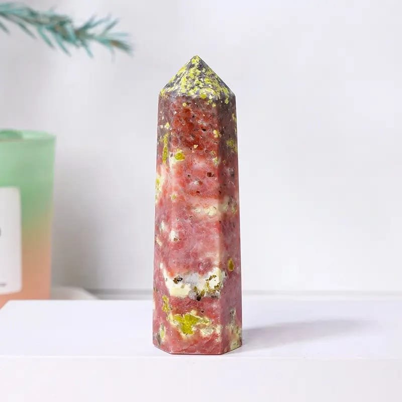 2 Sizes of Pink Plum Blossom Tourmaline Crystal Tower Wholesale