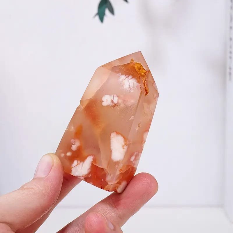 Red Sakura Agate Crystal Tower Wholesale