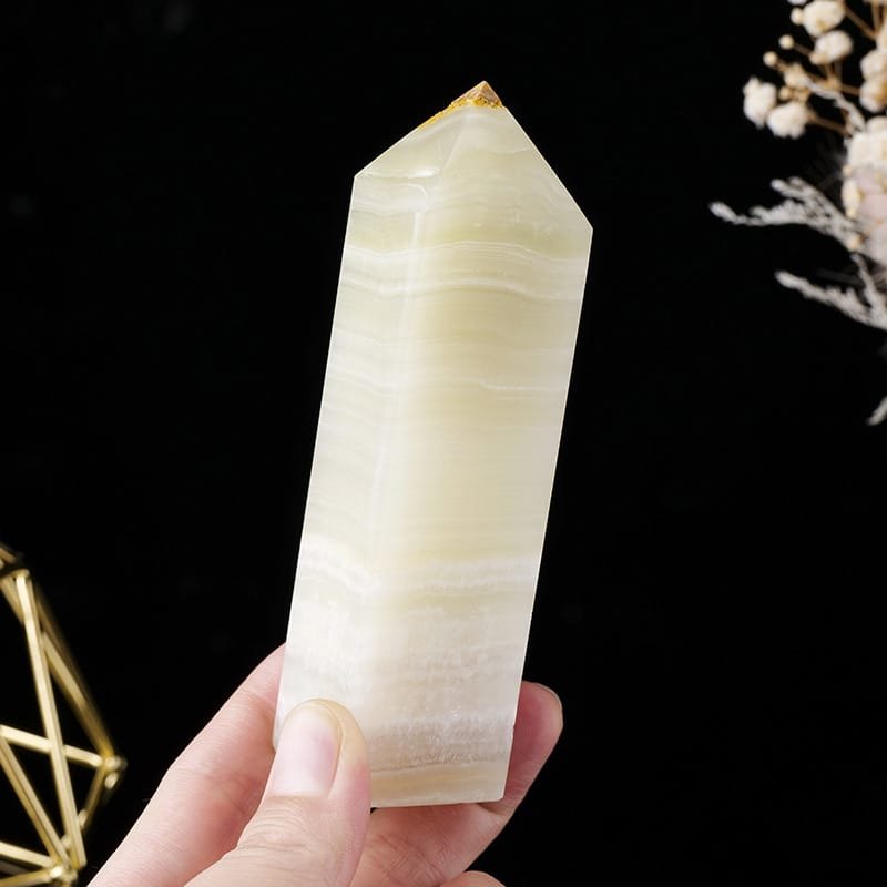 White Afghan Jade 4-Sided Crystal Tower Wholesale