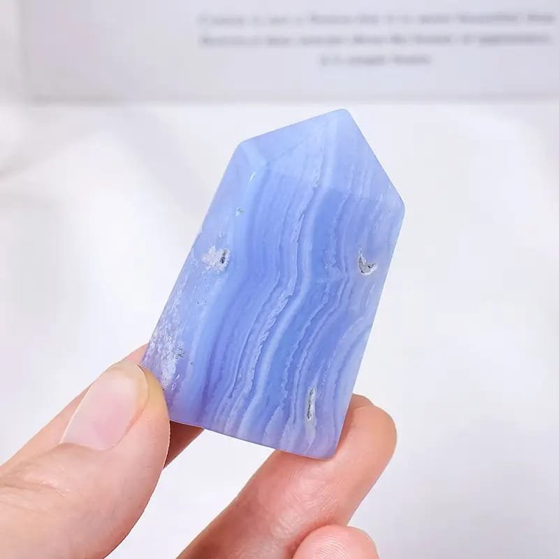 Four-Sided Blue Lace Agate Crystal Tower Wholesale