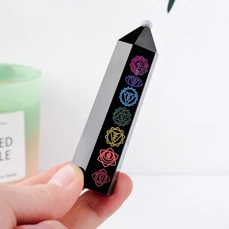 3 Sizes of Black Obsidian Chakela Crystal Tower Wholesale