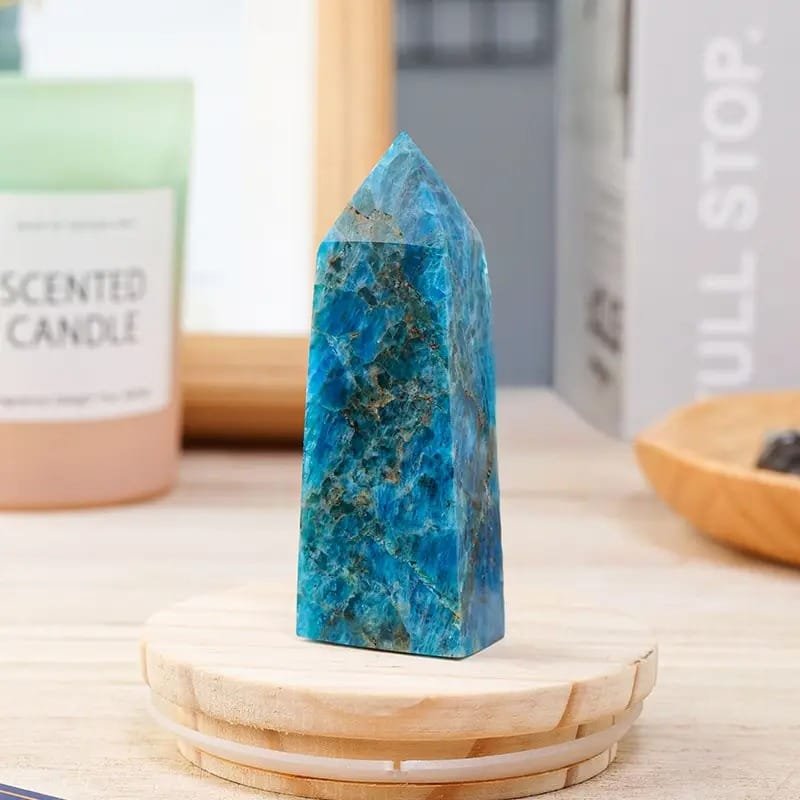 Blue Apatite 4-Sided Crystal Tower Wholesale