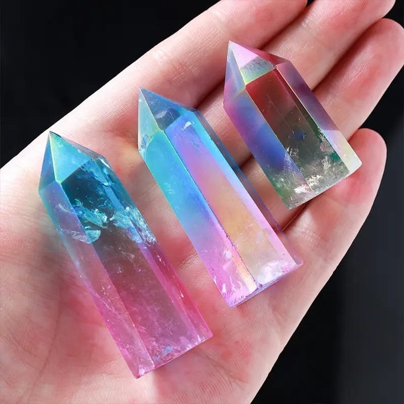 3 Sizes of Colorful Aura Quartz Crystal Tower Wholesale