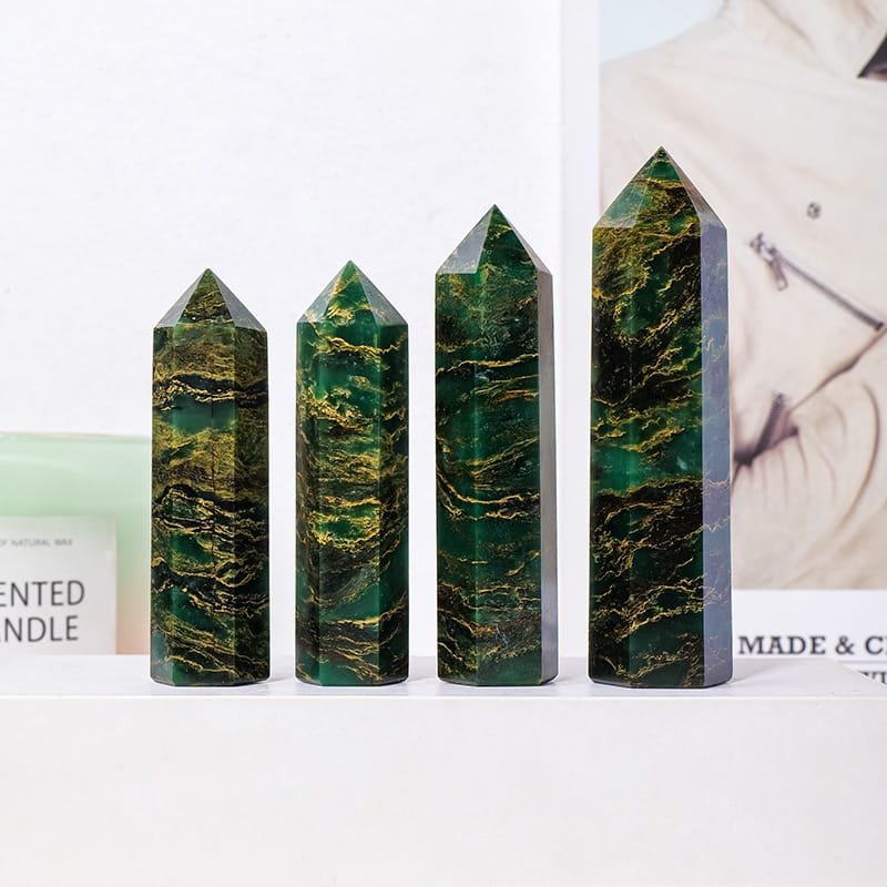 3 Sizes of Green Emerald Crystal Tower Wholesale