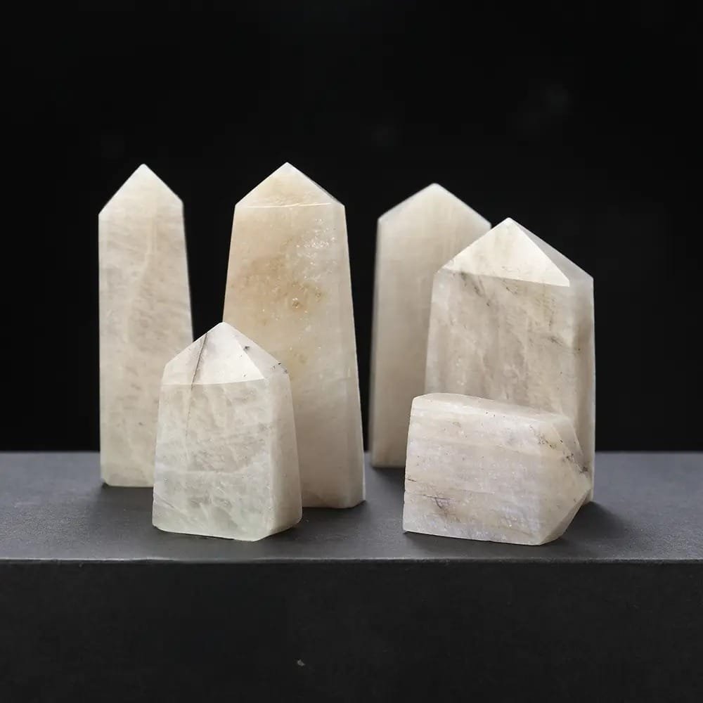 White Moonstone Crystal Tower Wholesale