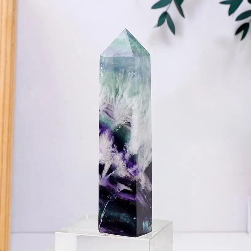 4 Sizes of Colorful Feather Fluorite Crystal Tower Wholesale