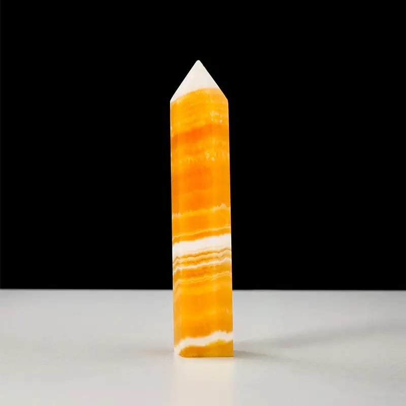 4 Sizes of Natural Yellow Calcite Crystal Tower Wholesale