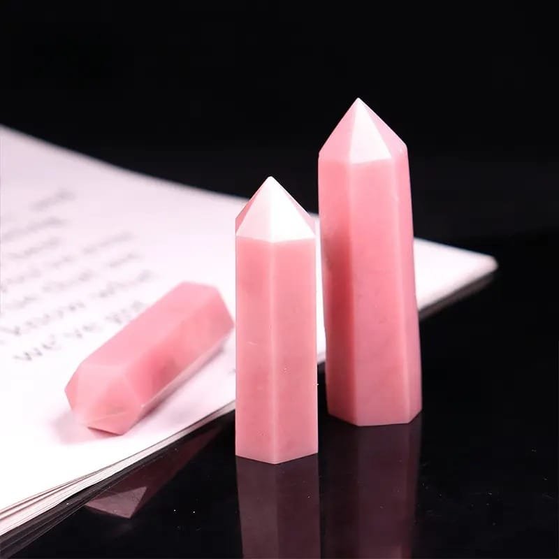 4 Sizes of Pink Opal Crystal Tower Wholesale