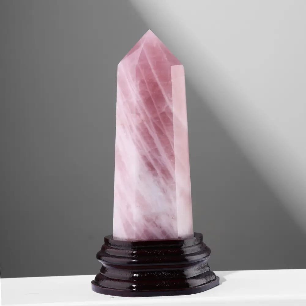 Pink Rose Quartz Crystal Tower without Base Wholesale