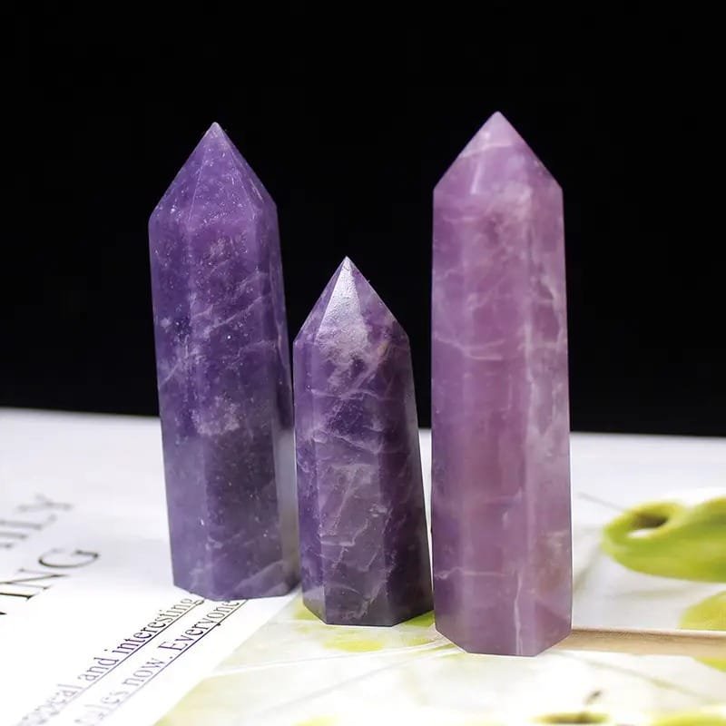 1.57-1.97 in Purple Lepidolite Tower Size Options Bulk