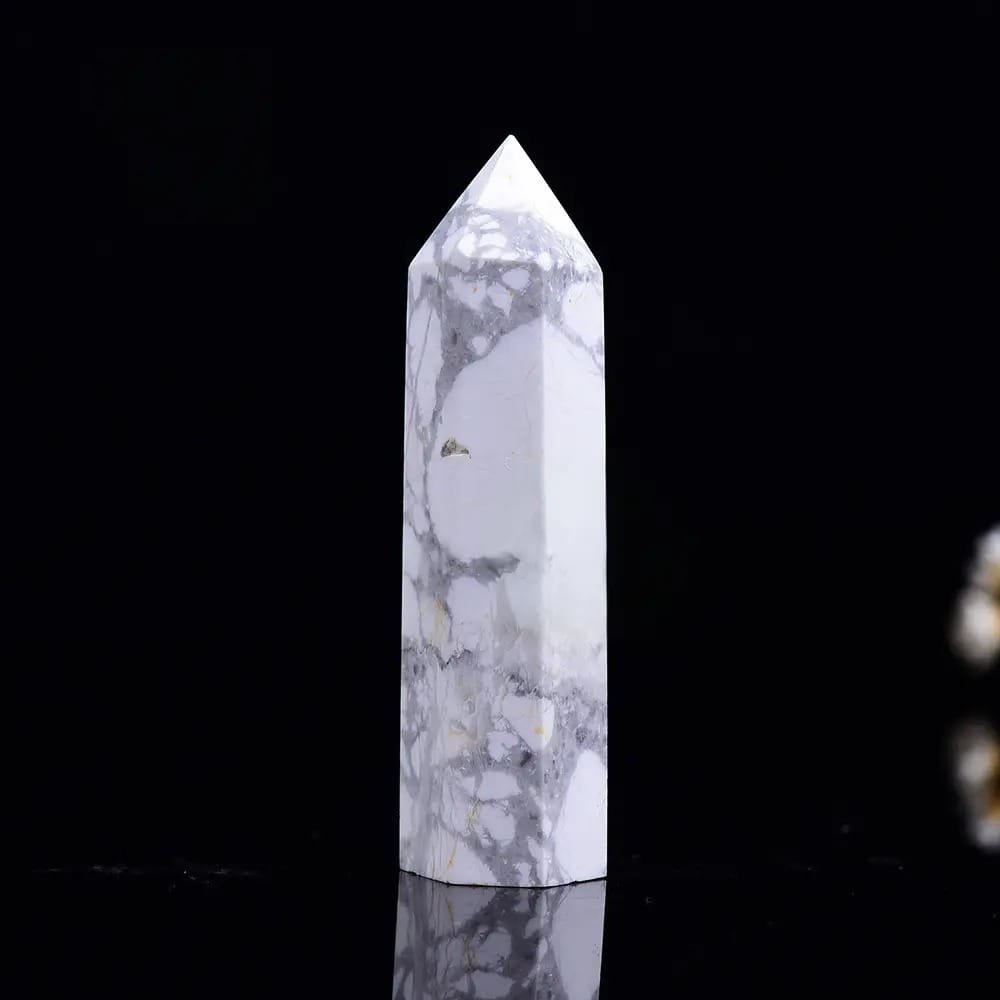 1.57-1.97 in White Howlite Tower Size Options Wholesale