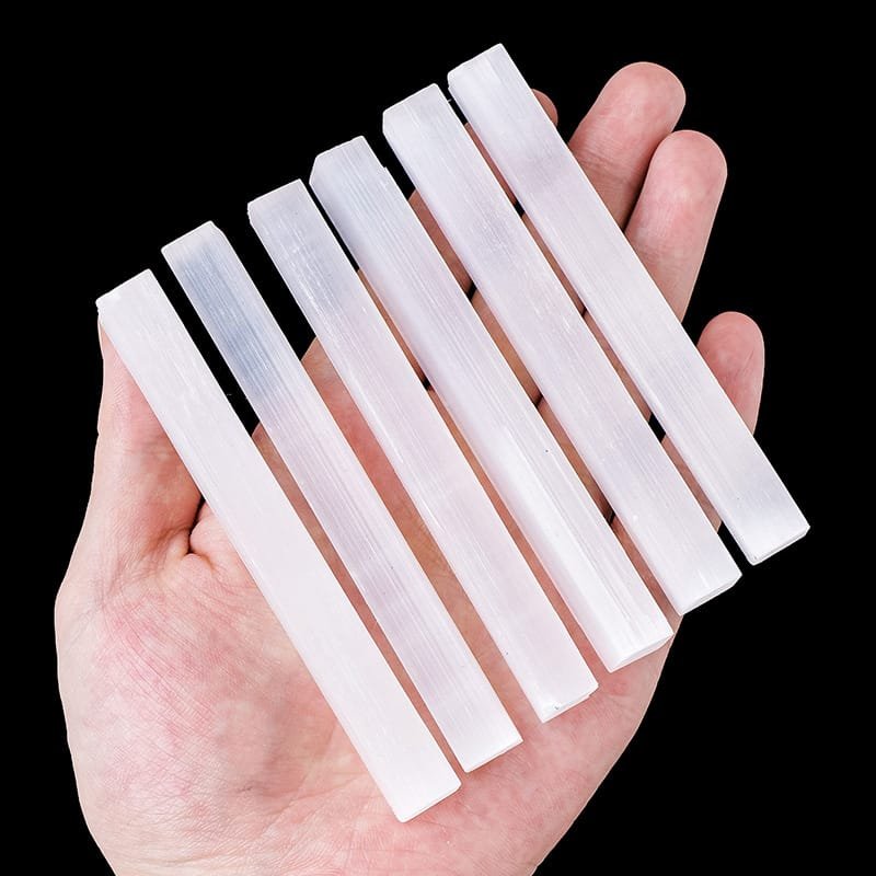 4 Sizes of White Selenite Crystal Sticks Wholesale