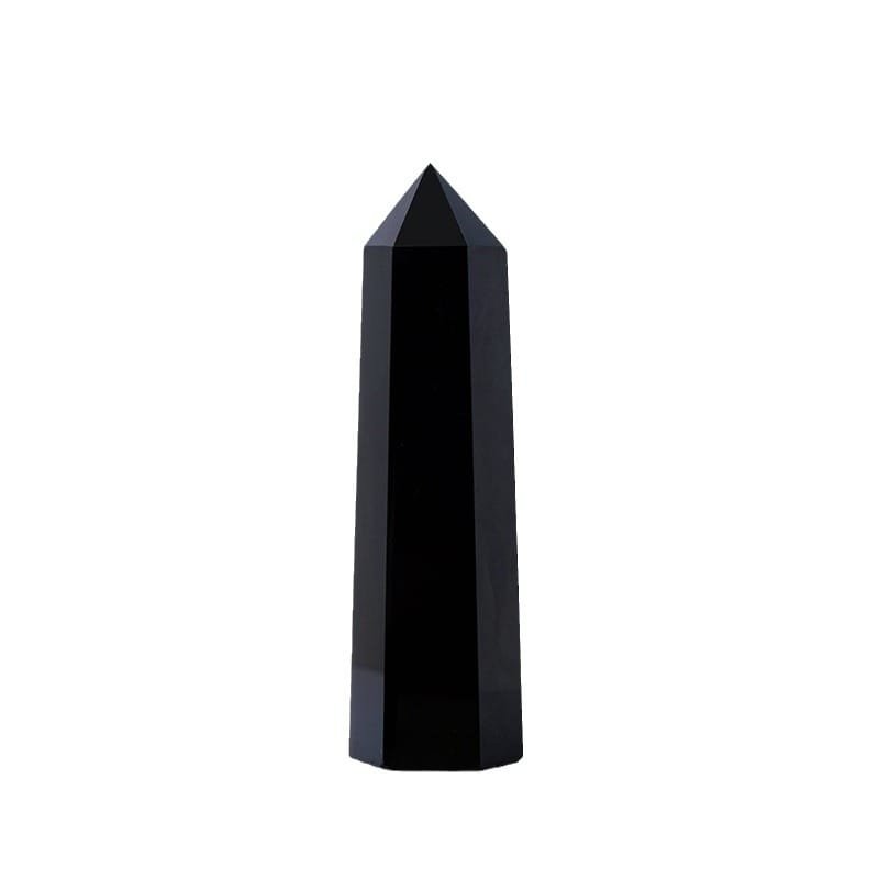 5 Sizes of Black Obsidian Crystal Tower Wholesale - 7.48 in(19 cm)