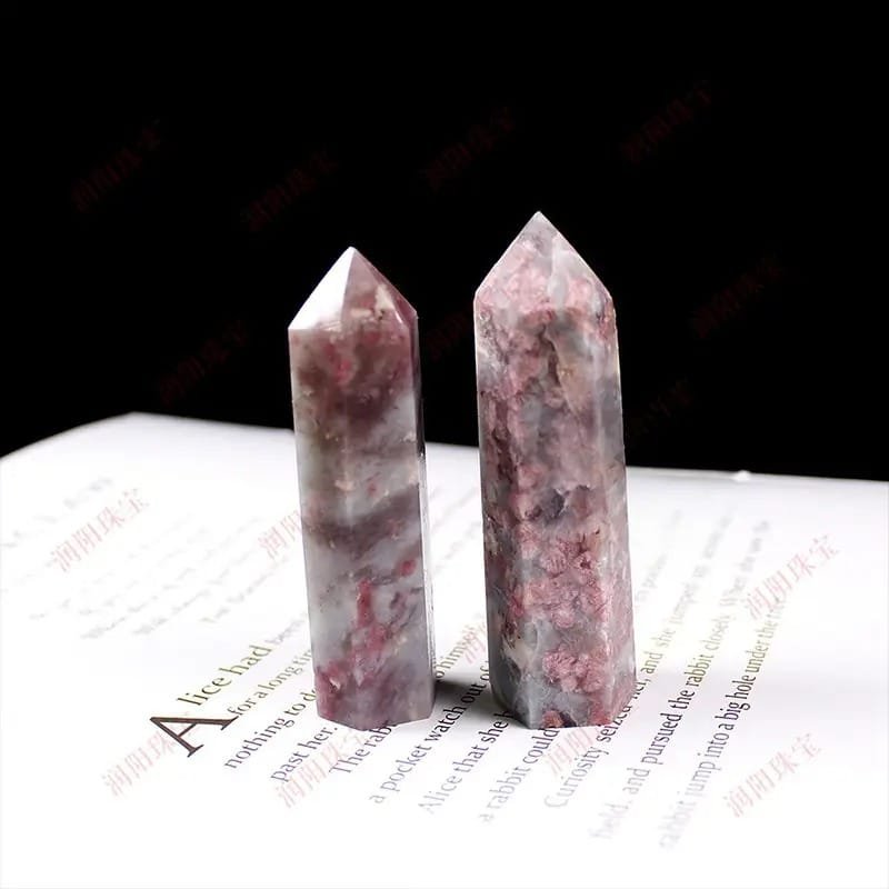 5 Sizes of Plum Blossom Tourmaline Crystal Tower Wholesale