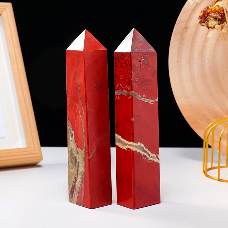 5 Sizes of Red Jasper Crystal Tower Wholesale