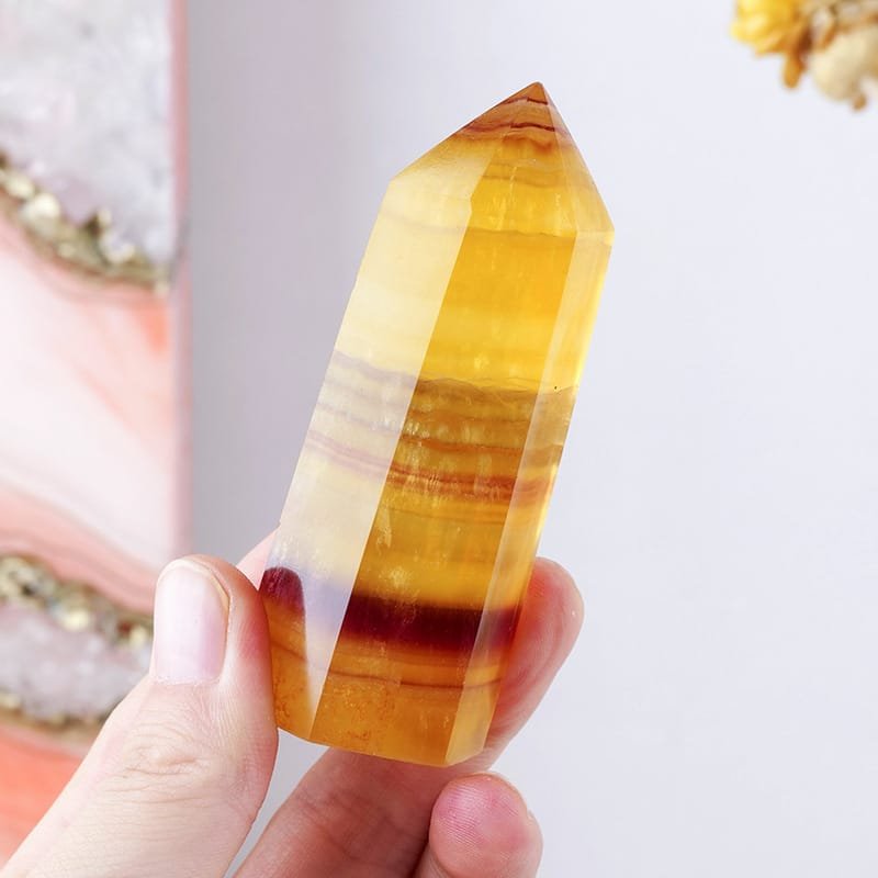 Yellow Fluorite Crystal Tower Wholesale