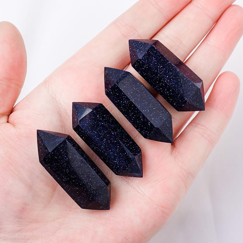 Synthetic Blue Sandstone Double Terminated Point Wholesale 1.77 in (4.5 cm)