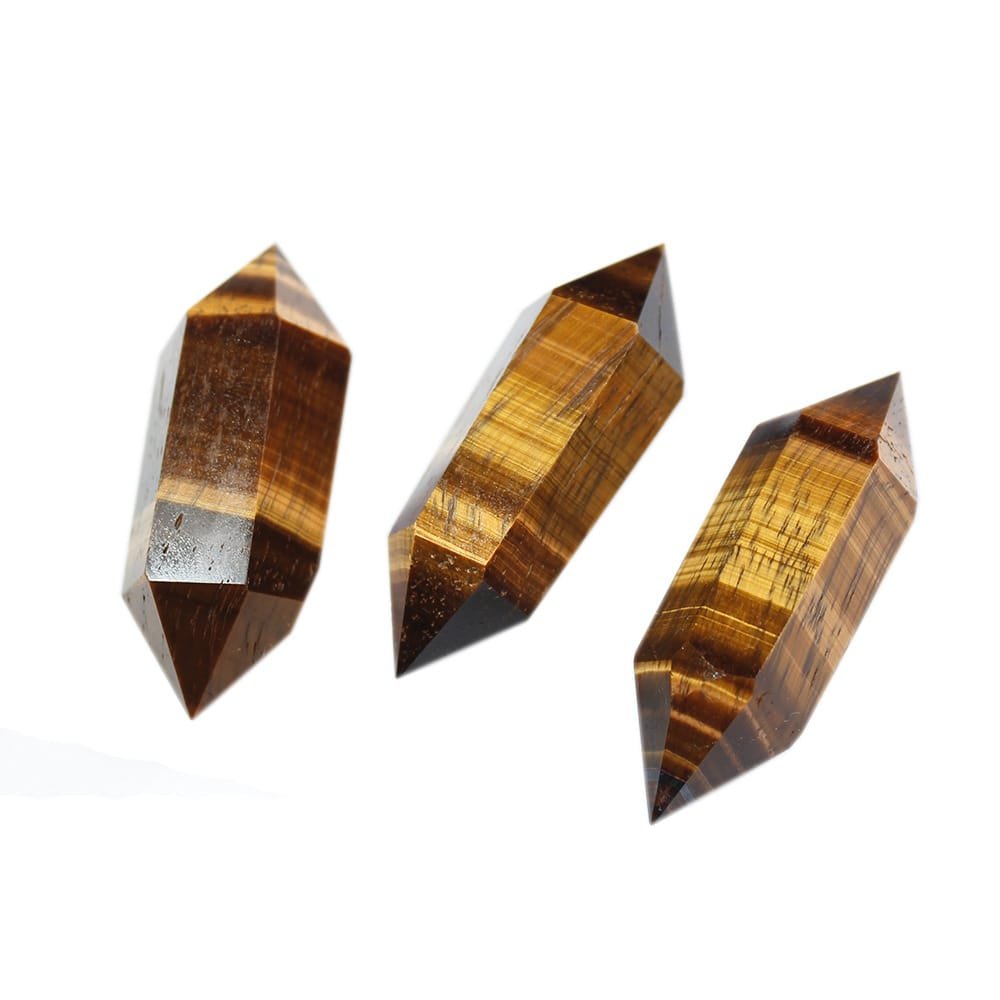 Natural Tiger's Eye Double Terminated Point Wholesale 1.97 in (5 cm) - 2