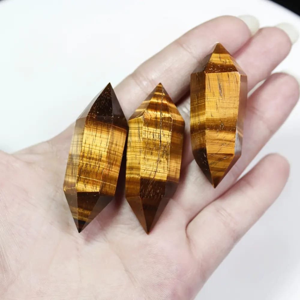 Natural Tiger’s Eye Double Terminated Point Wholesale 1.97 in (5 cm)