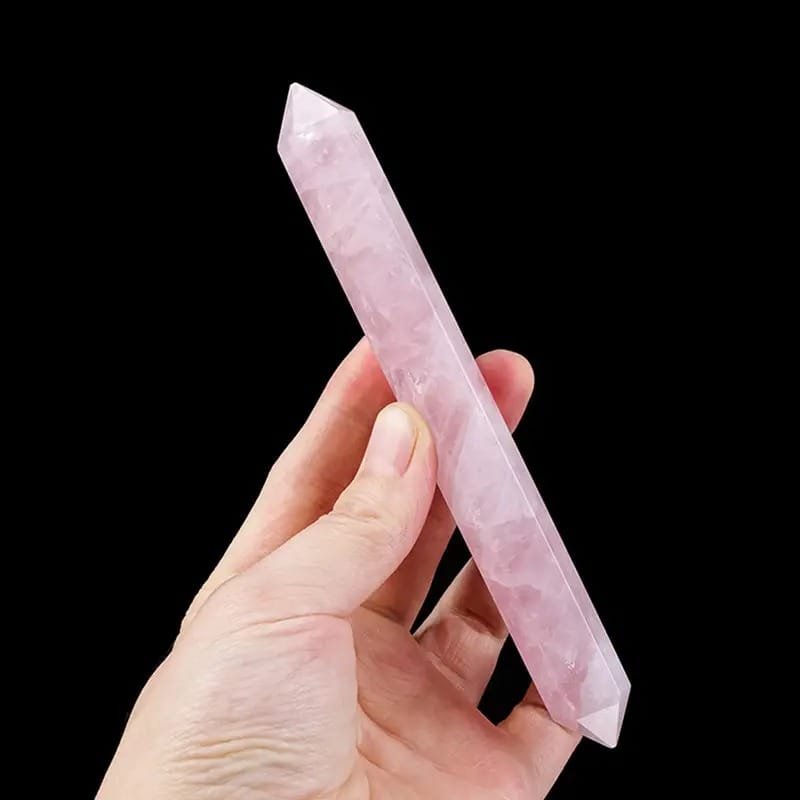 Natural Rose Quartz Double Terminated Points Wholesale 5.91 in (15 cm)