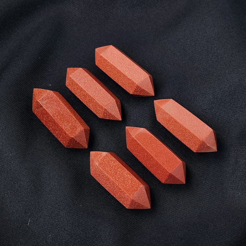 Synthetic Red Goldstone Double Terminated Point Wholesale 1.77 in (4.5 cm) - 2