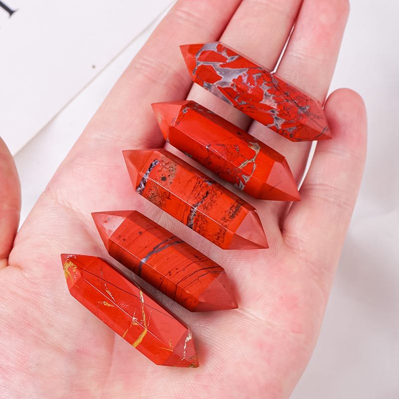 Natural Red Jasper Double Terminated Point Wholesale 1.77 in (4.5 cm) - 1