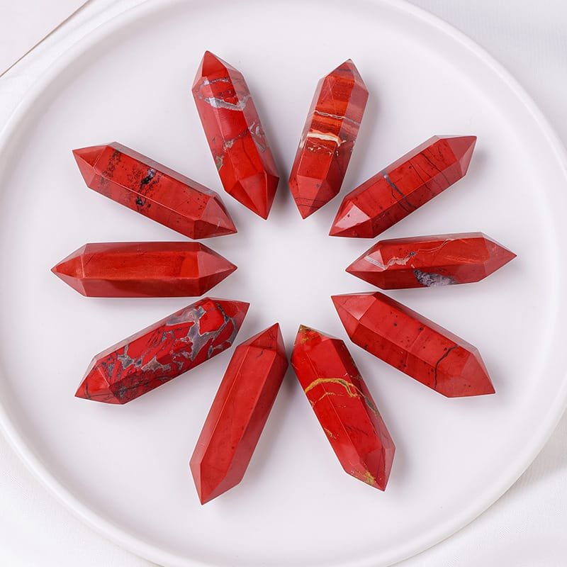 Natural Red Jasper Double Terminated Point Wholesale 1.77 in (4.5 cm) - 2