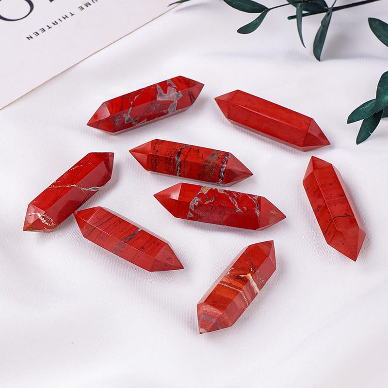 Natural Red Jasper Double Terminated Point Wholesale 1.77 in (4.5 cm)