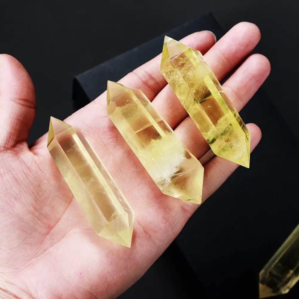 Natural Cloudy Citrine Double Terminated Points Wholesale 2.95 in (7.5 cm) - 1
