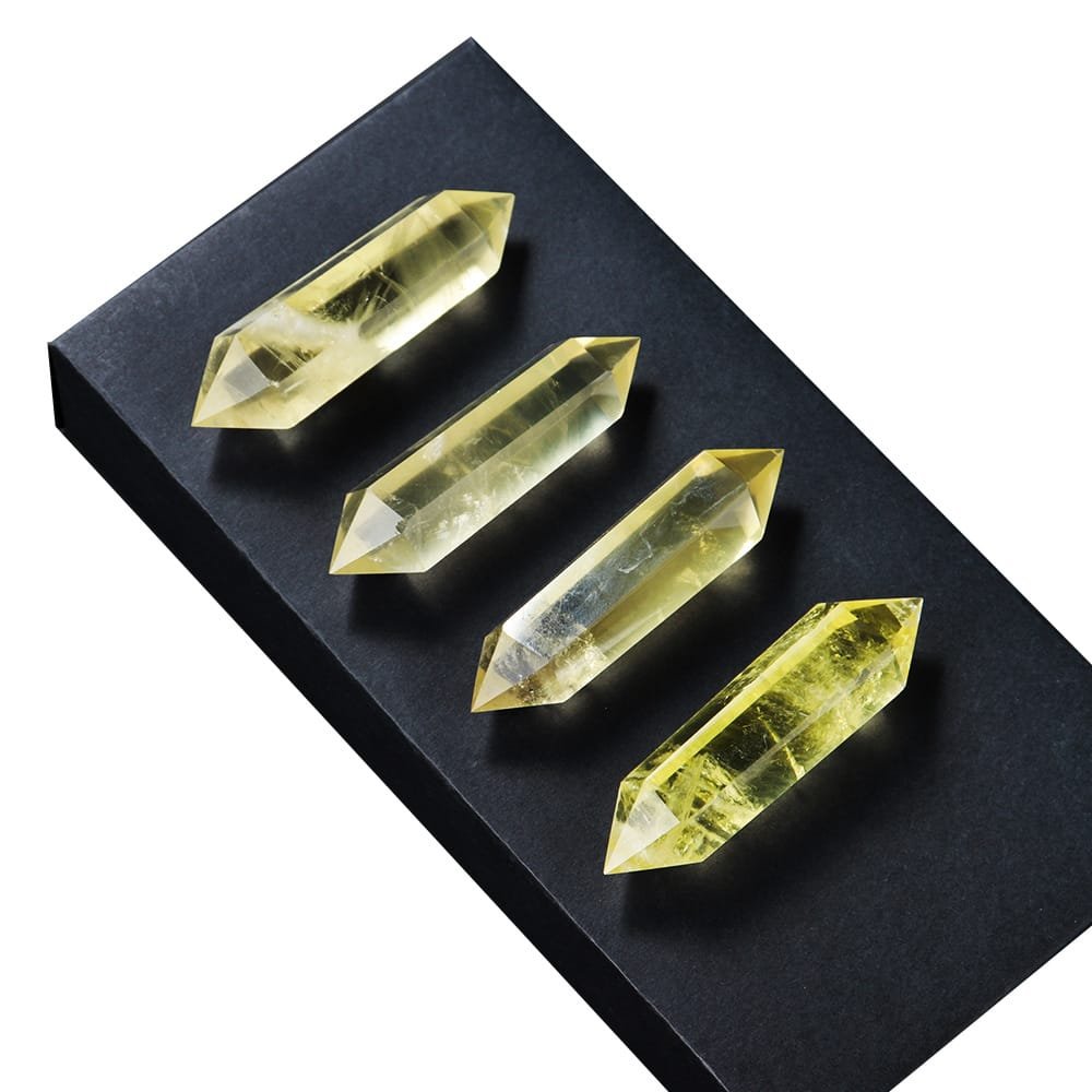 Natural Cloudy Citrine Double Terminated Points Wholesale 2.95 in (7.5 cm) - 3