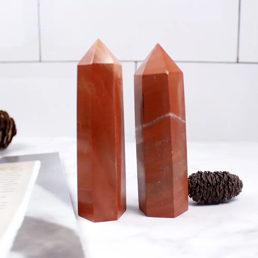 1.57-1.97 in Red Jasper Tower Size Options Wholesale