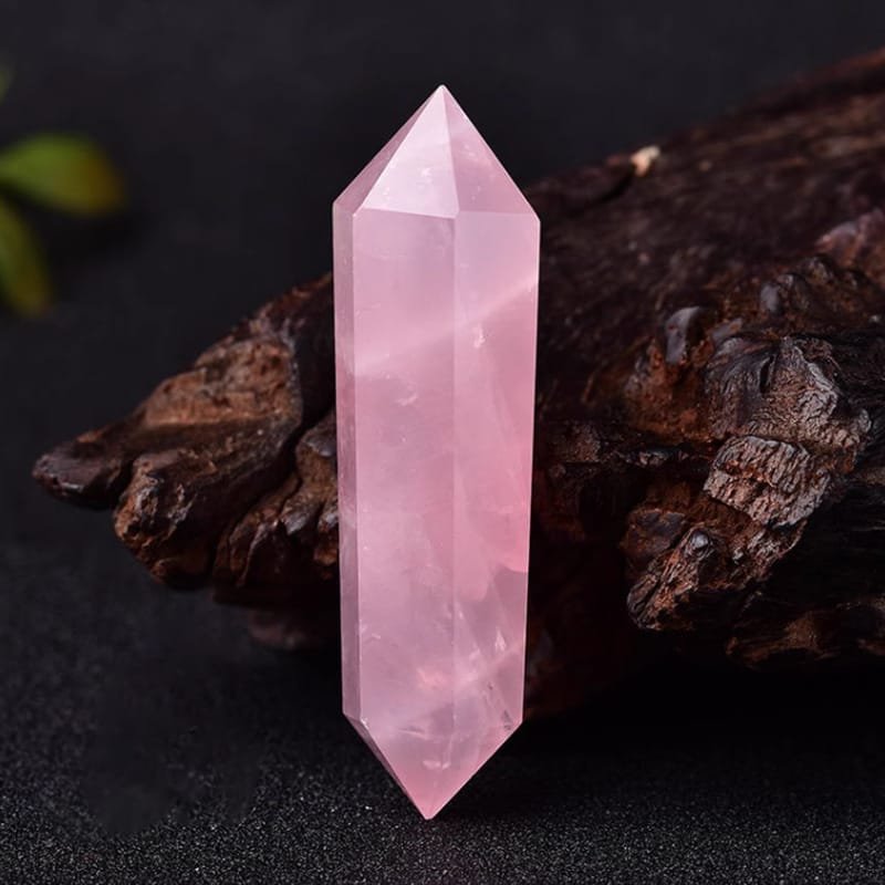 7 Sizes of Pink Rose Quartz Double-Terminated Crystal Point Wholesale