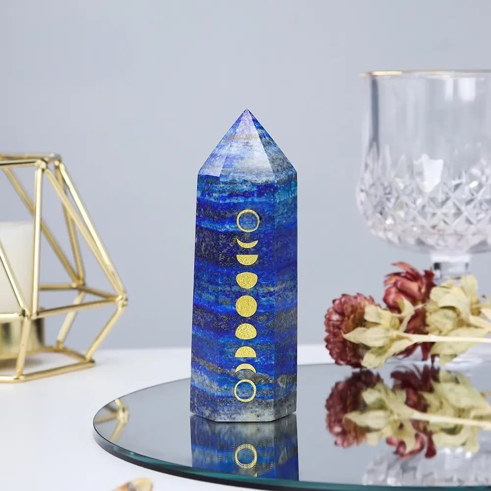 Lapis Lazuli Moon Phase Tower 3.94 in Wholesale