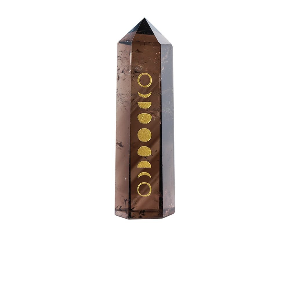 Smoky Quartz Moon Phase Tower 3.35 in