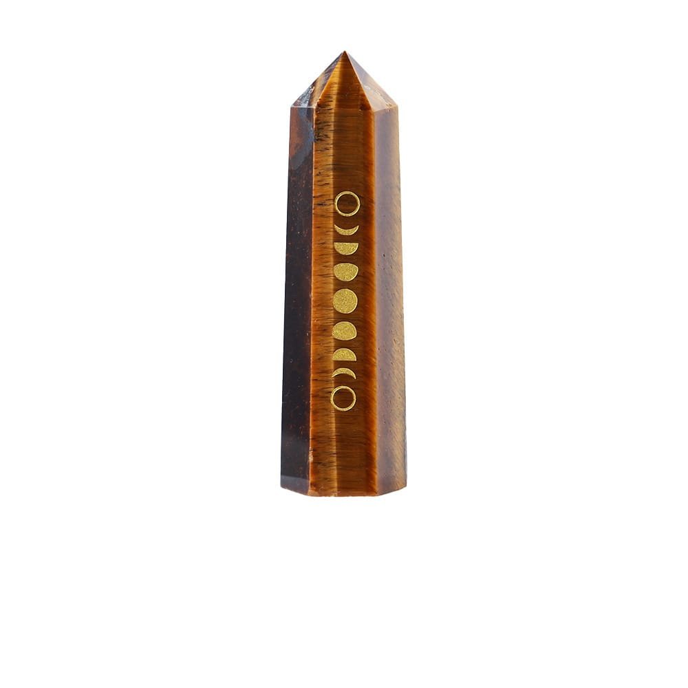 Tiger's Eye Moon Phase Tower 3.35 in